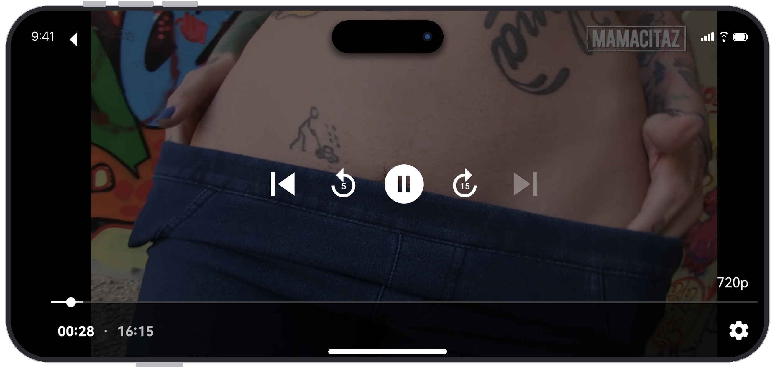 Pornhub app screenshot 3, video player controls